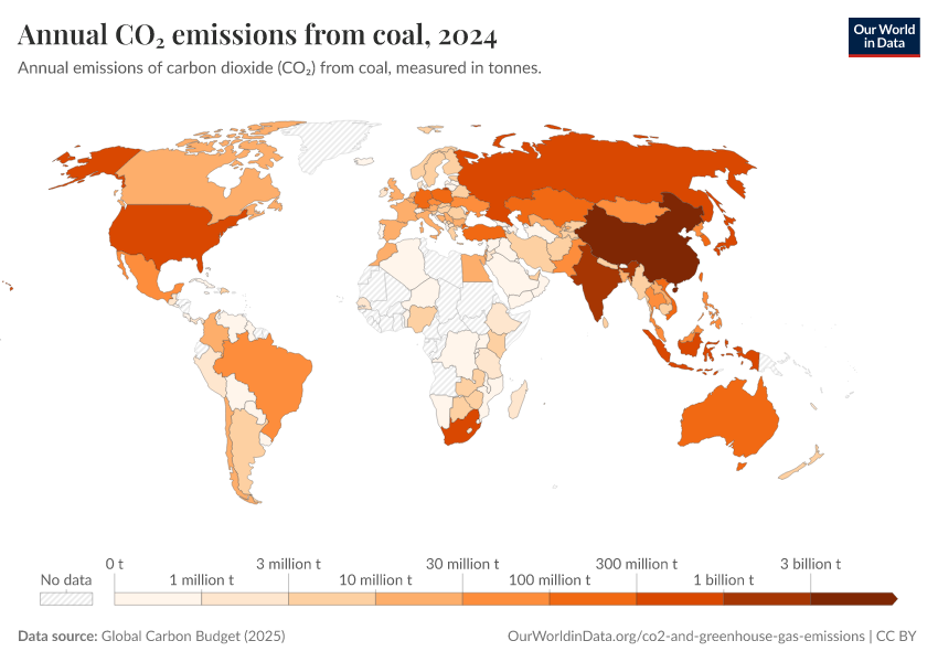 A thumbnail of the "Annual CO₂ emissions from coal" chart