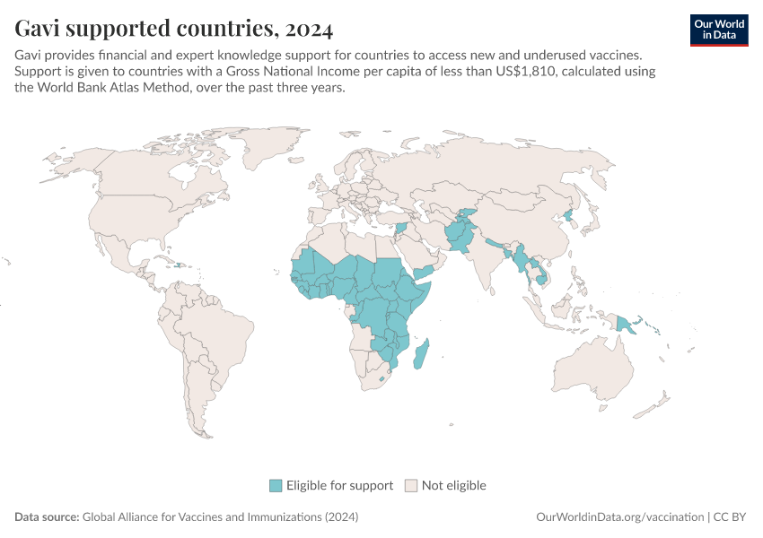 A thumbnail of the "Gavi supported countries" chart