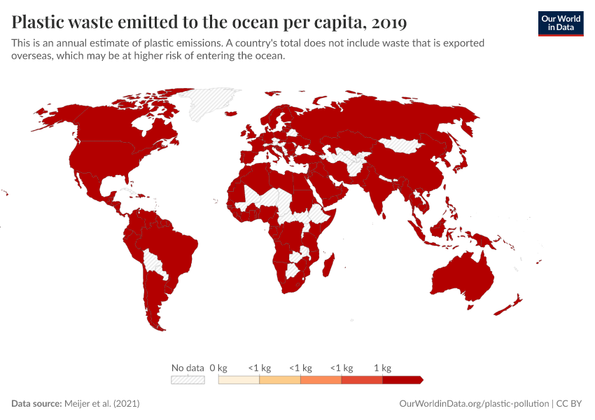 A thumbnail of the "Plastic waste emitted to the ocean per capita" chart