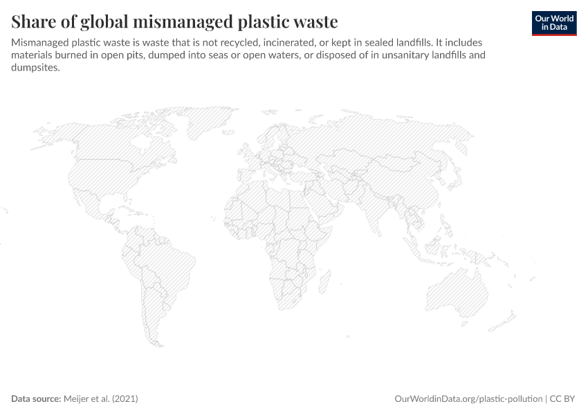 A thumbnail of the "Share of global mismanaged plastic waste" chart