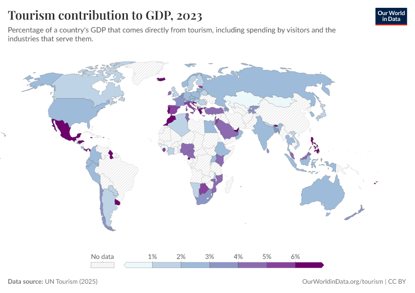 A thumbnail of the "Tourism contribution to GDP" chart